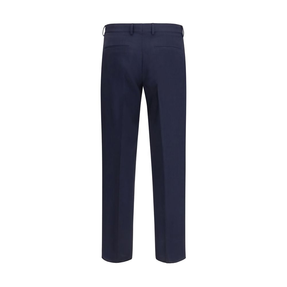 Fendi Blaue Hose aus Wolle Oves Aries