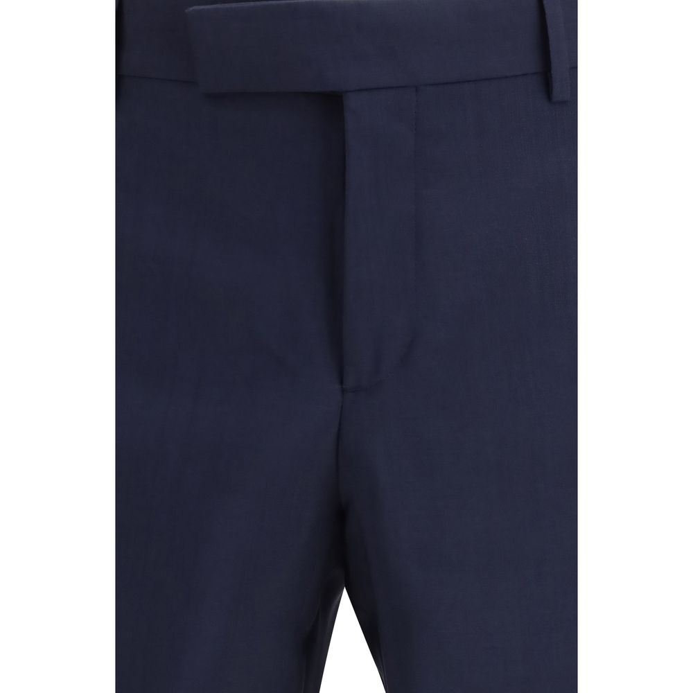 Fendi Blaue Hose aus Wolle Oves Aries