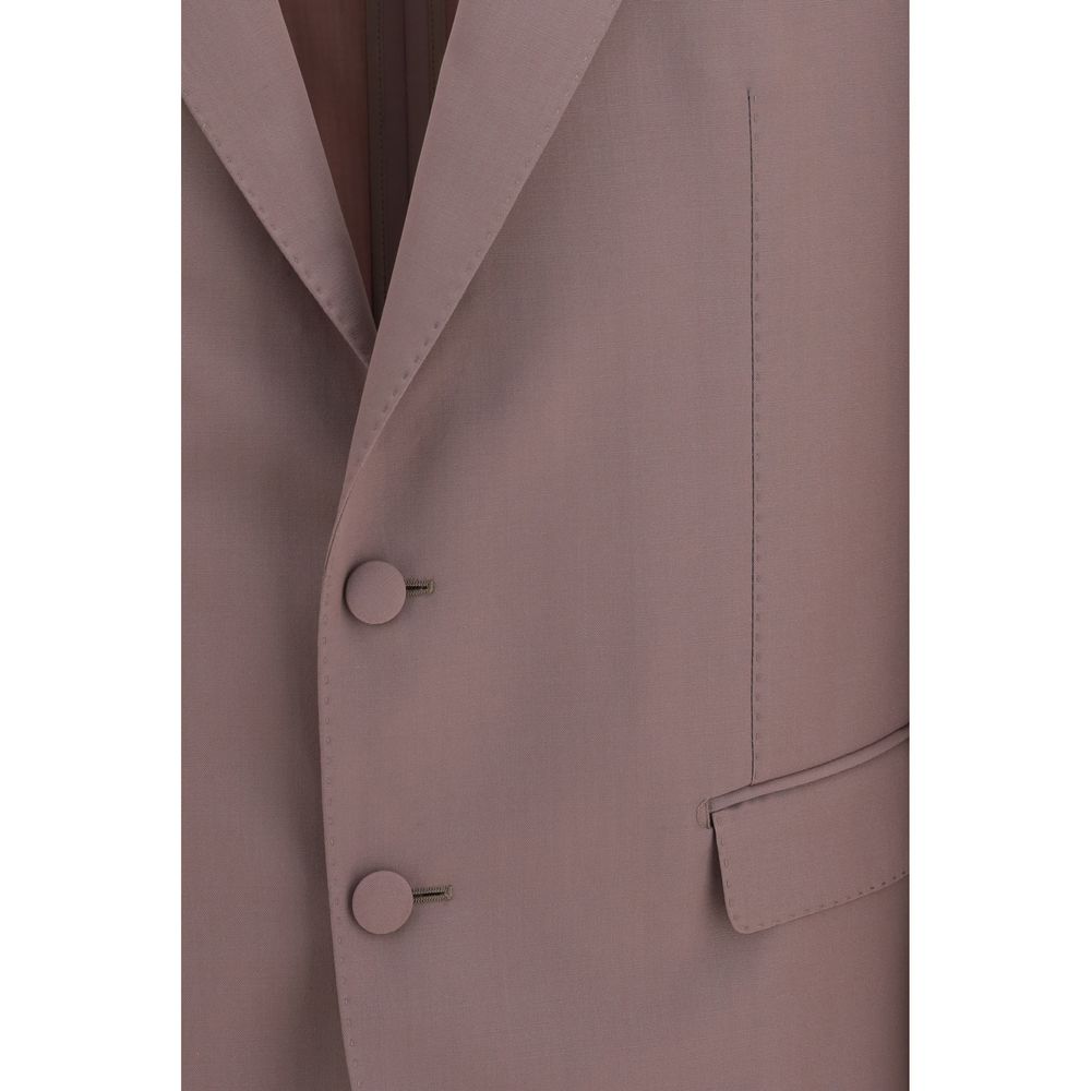 Dolce & Gabbana Braune Lammwolljacke Aries