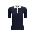 Brunello Cucinelli Blue Wool Oves Aries Polohemd