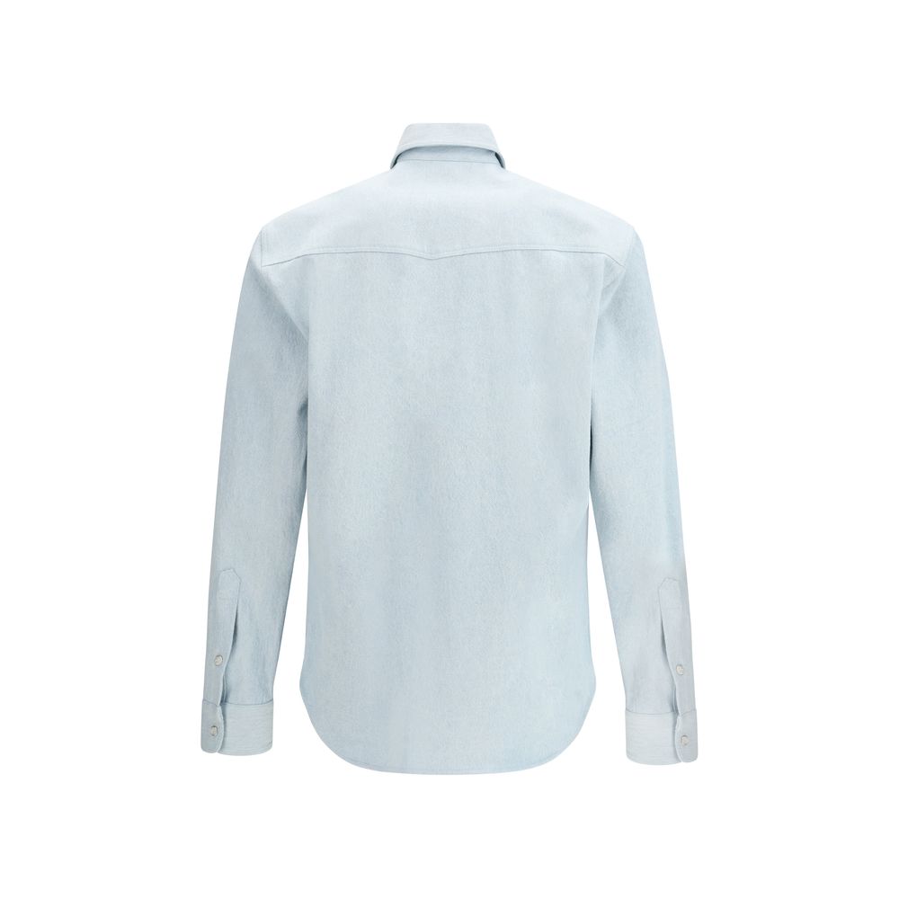 Umit Benan Blaues Denim-Hemd