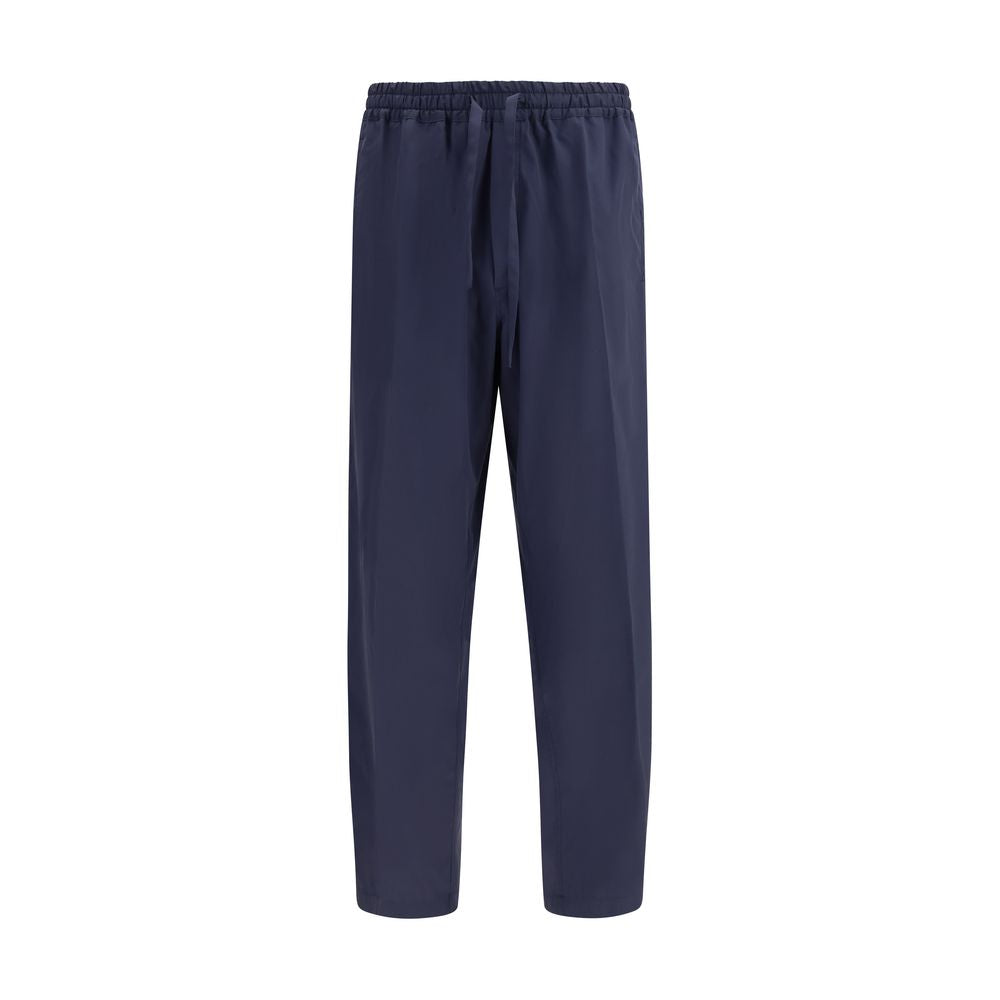 Umit Benan Blaue Baumwoll-Freizeithose