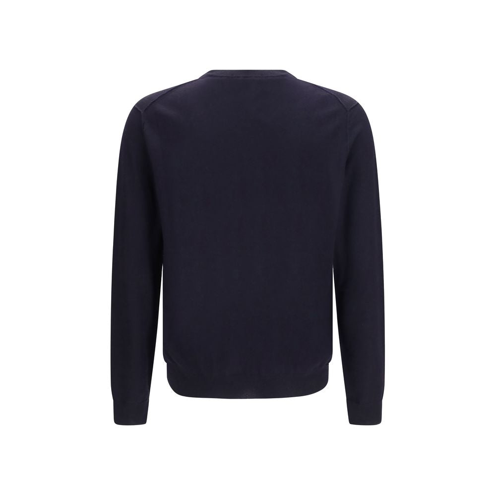 Aragona Cashmere Blauer Wollpullover Oves Aries