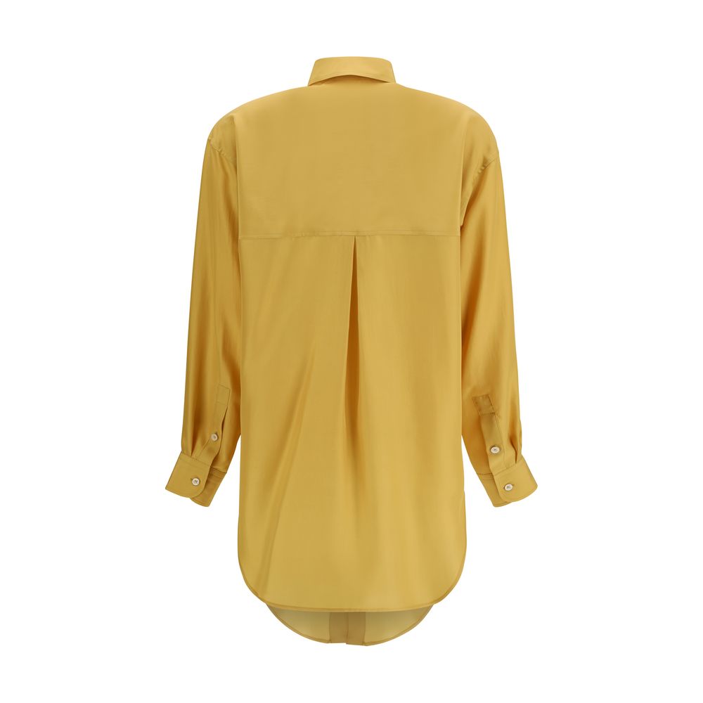 Umit Benan Seidenbluse in Gold