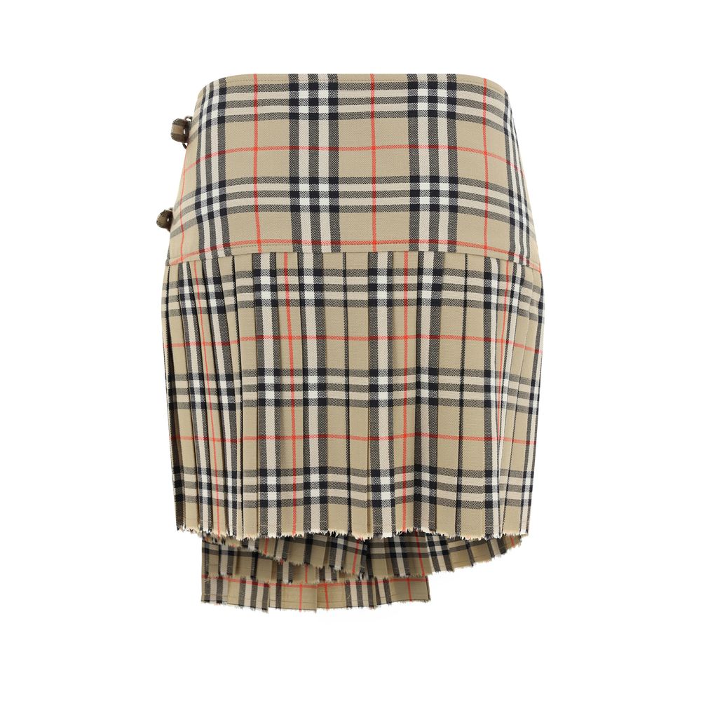 Burberry Beige Wool Oves Aries Minirock