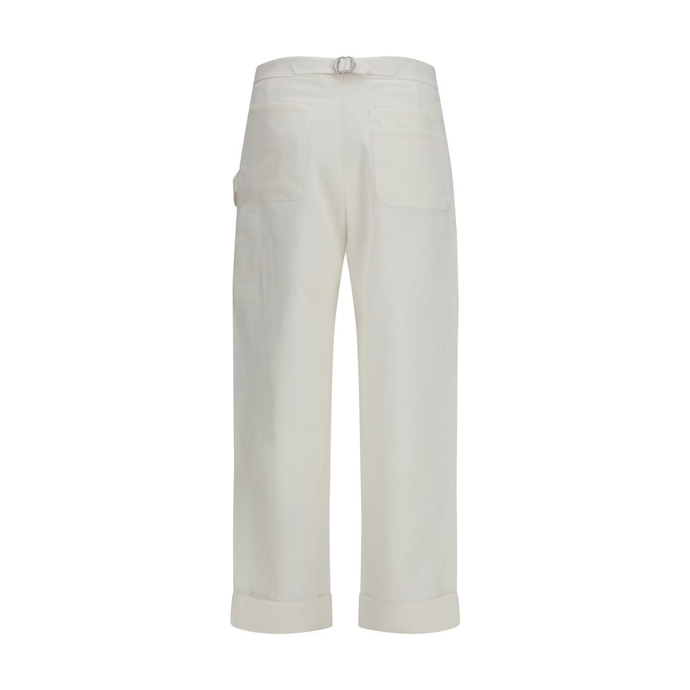 Umit Benan Weiße Baumwollhose im Casual-Look