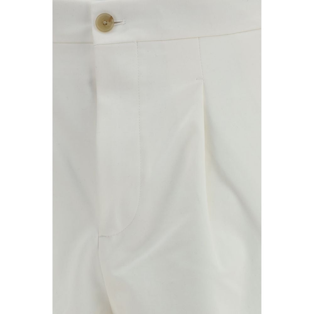 Umit Benan Weiße Baumwollhose im Casual-Look