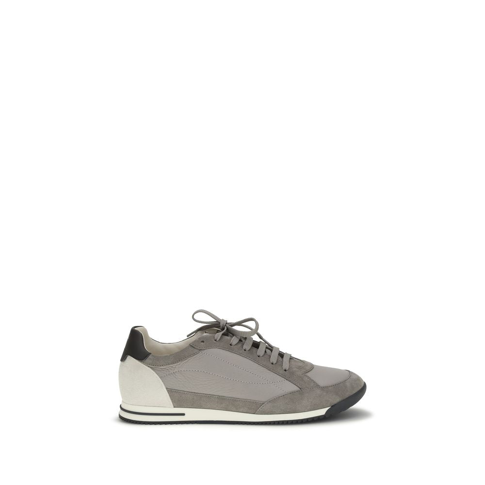 Brunello Cucinelli Graue Hirschleder-Sneaker