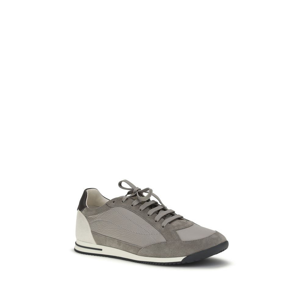 Brunello Cucinelli Graue Hirschleder-Sneaker