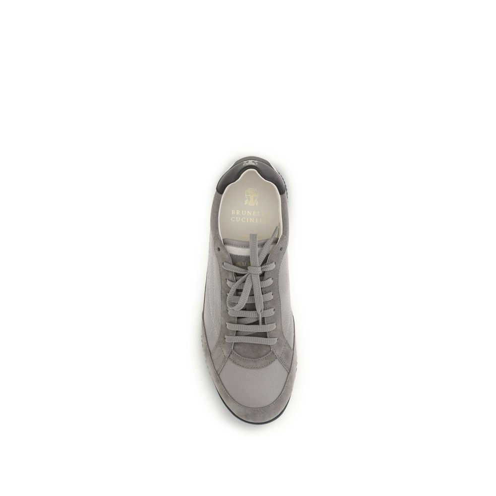 Brunello Cucinelli Graue Hirschleder-Sneaker