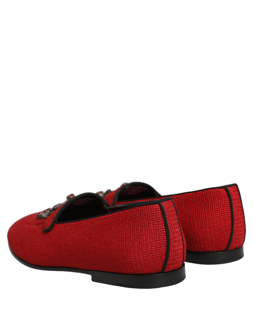 Dolce & Gabbana Rote Loafer mit Kronen-Applikation