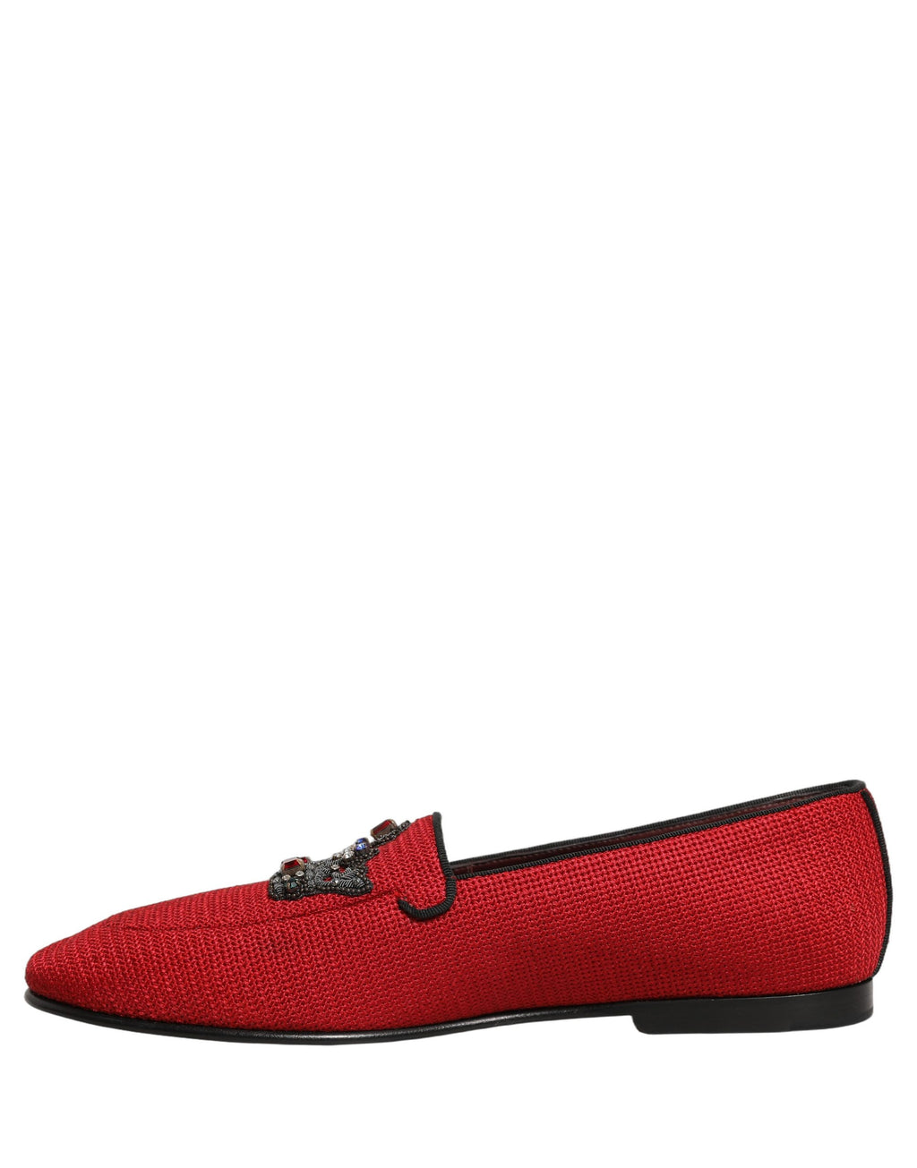 Dolce & Gabbana Rote Loafer mit Kronen-Applikation