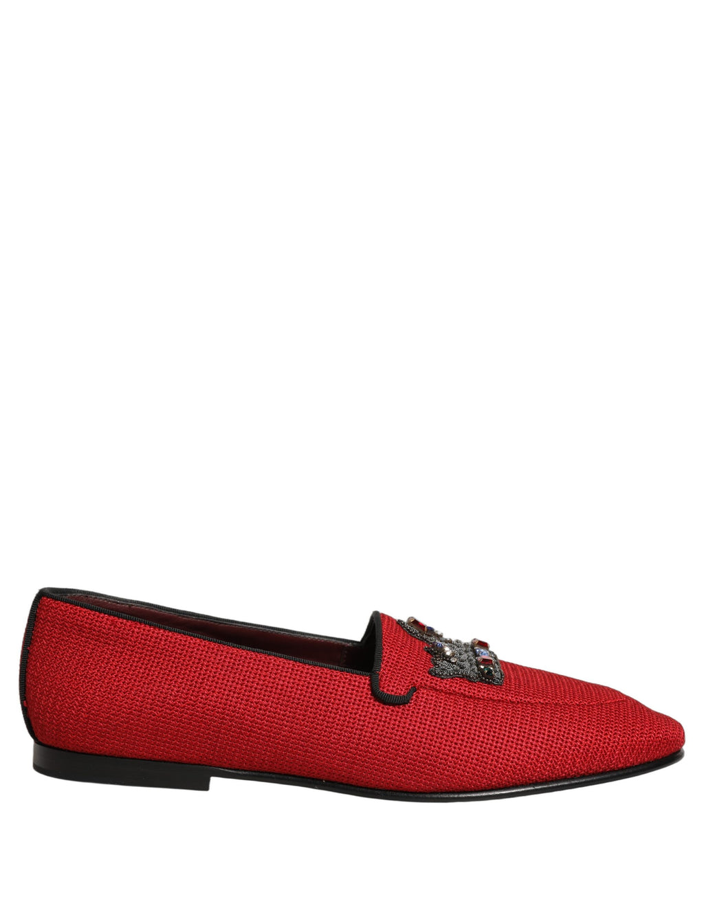 Dolce & Gabbana Rote Loafer mit Kronen-Applikation