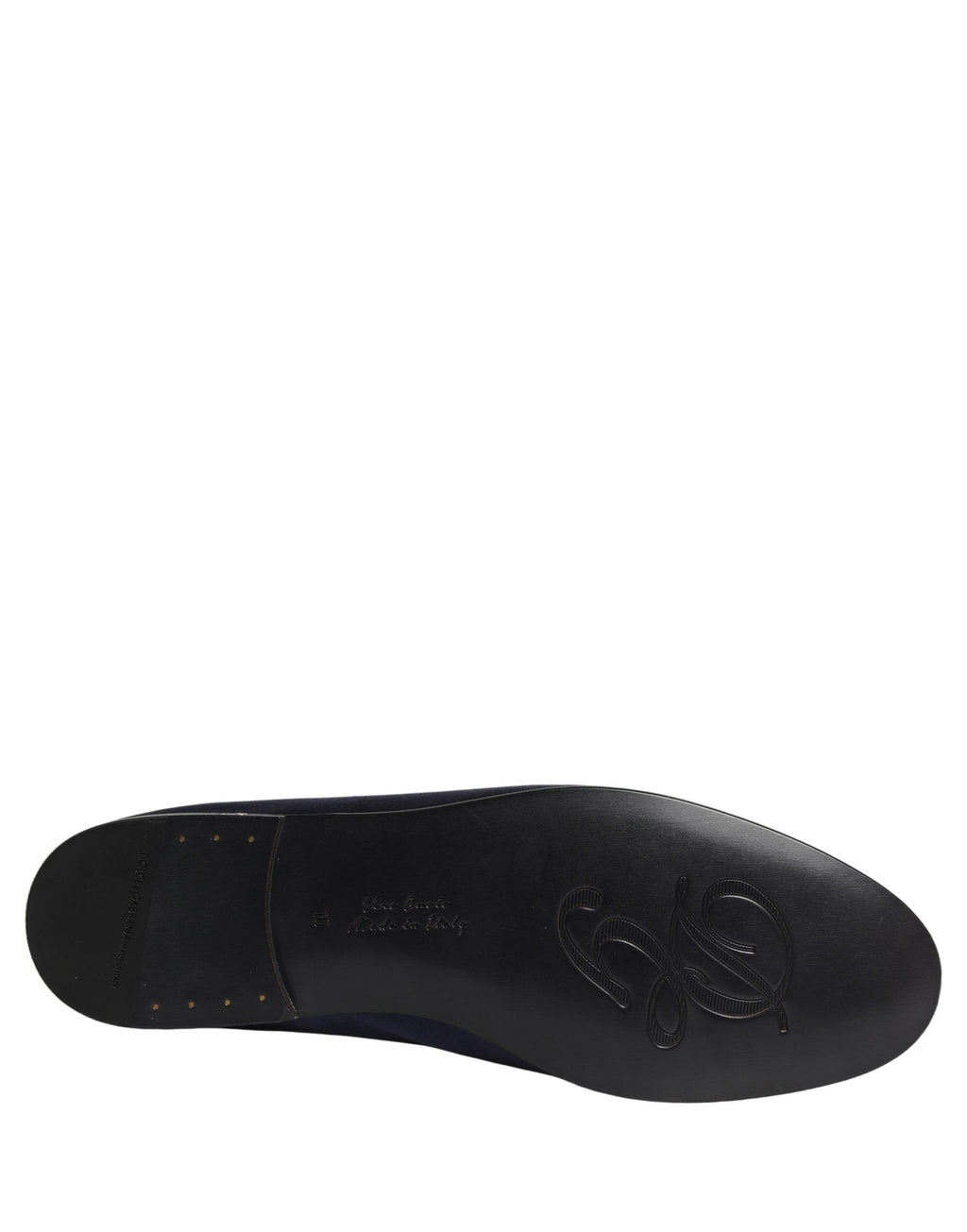 Dolce & Gabbana Marineblaue Loafer aus Satin mit DG-Logo