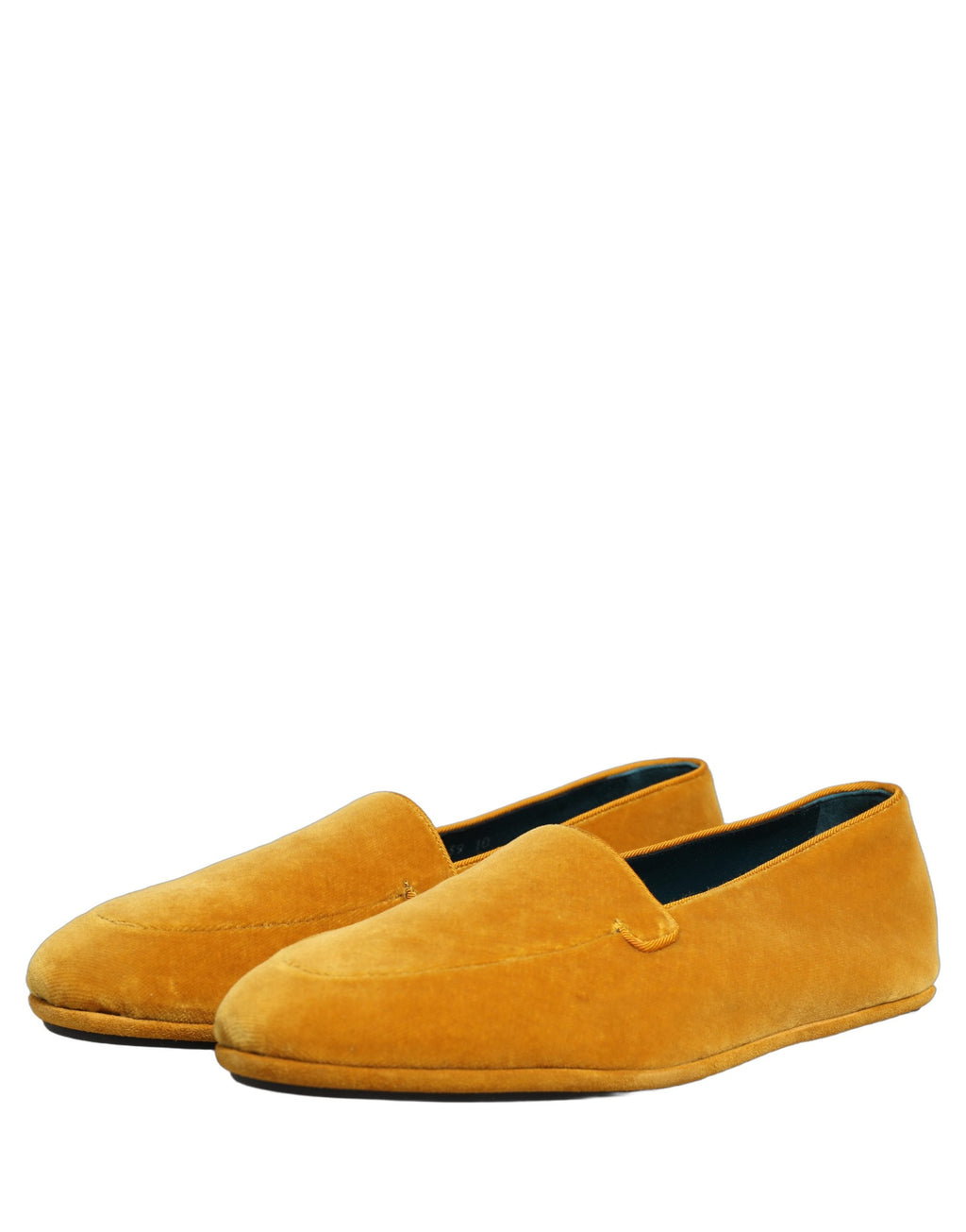 Dolce & Gabbana Herren-Slipper aus gelbem Samt für Anzüge