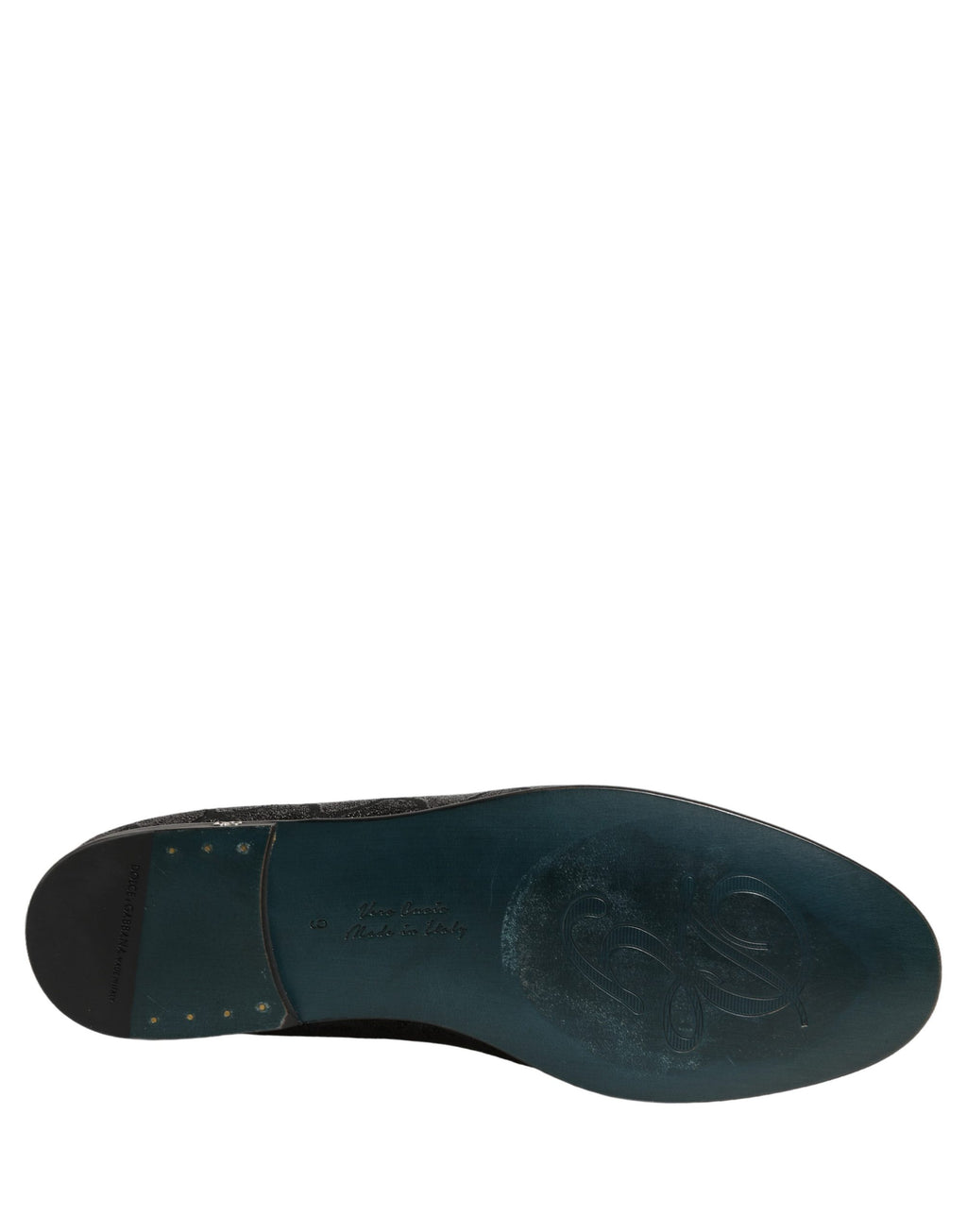 Dolce & Gabbana Schwarze Loafer aus Glitzer-Brocade für Herren