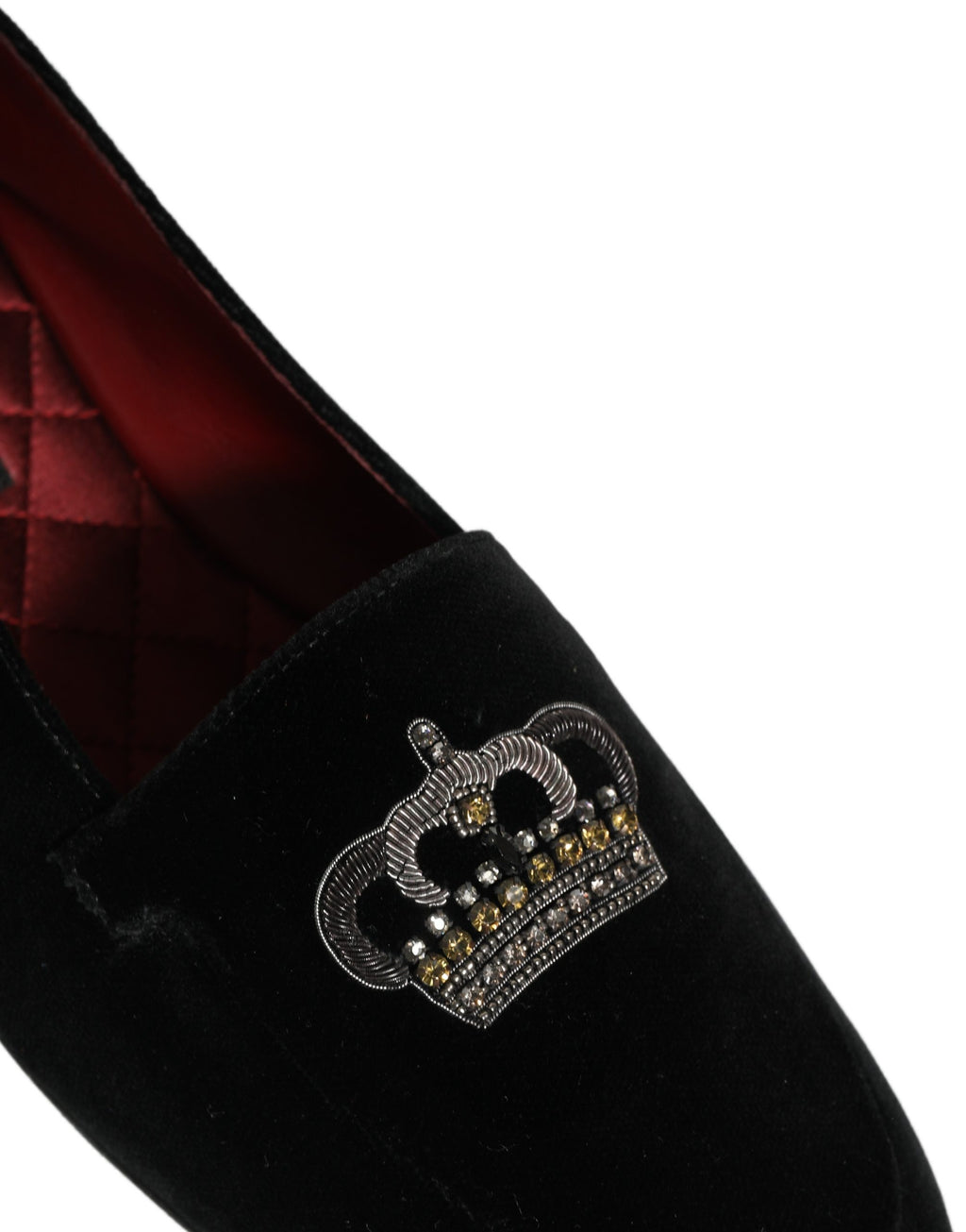 Dolce & Gabbana Schwarze Loafer mit Kronen-Applikation