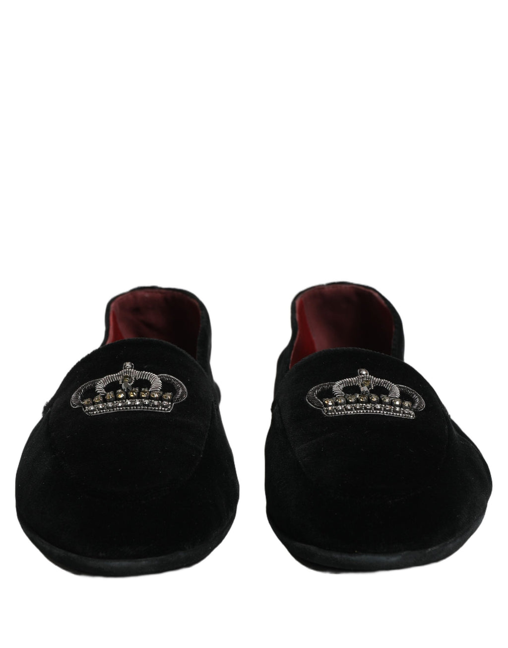 Dolce & Gabbana Schwarze Loafer mit Kronen-Applikation