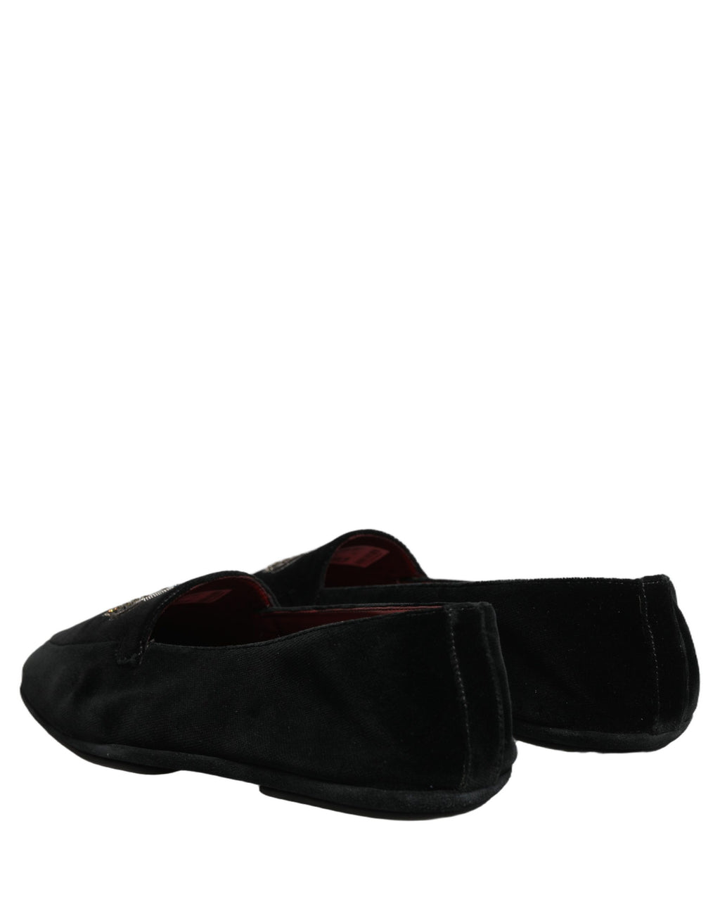 Dolce & Gabbana Schwarze Loafer mit Kronen-Applikation