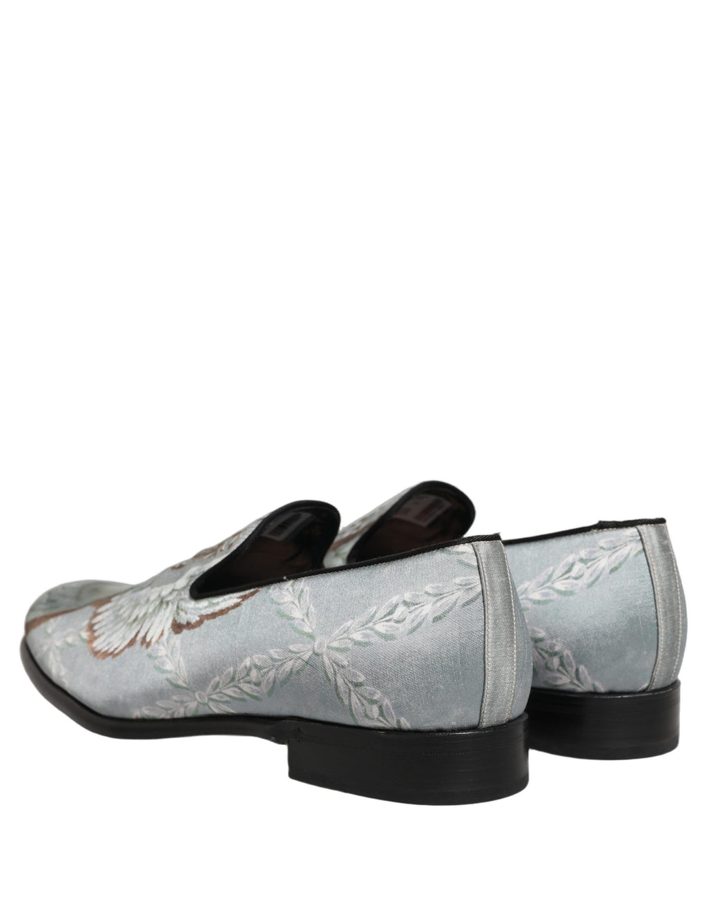 Dolce & Gabbana Graue Barock-Engel-Loafer aus Samt für Herren
