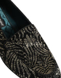 Dolce & Gabbana Schwarze Loafer mit silbernen Verzierungen