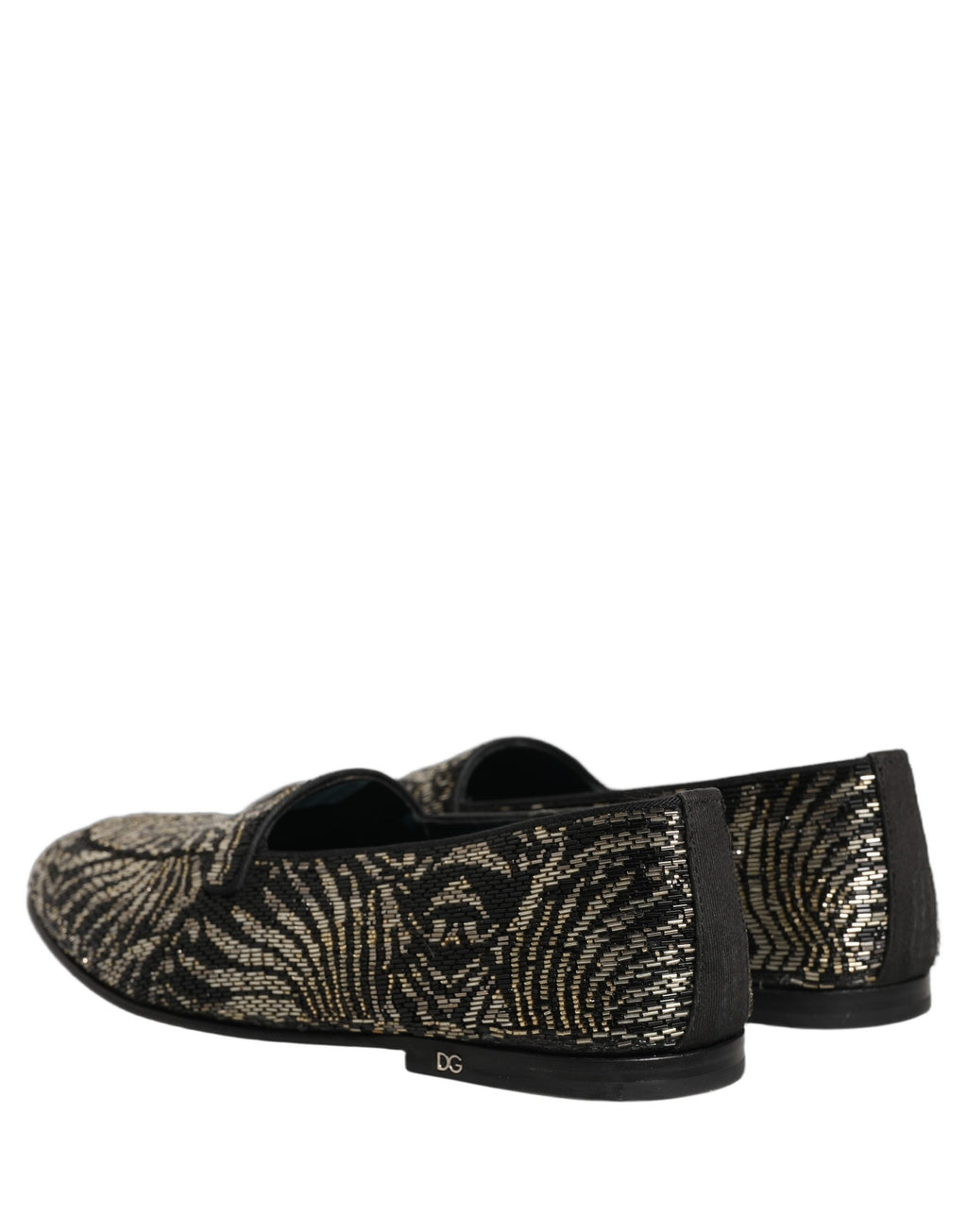 Dolce & Gabbana Schwarze Loafer mit silbernen Verzierungen