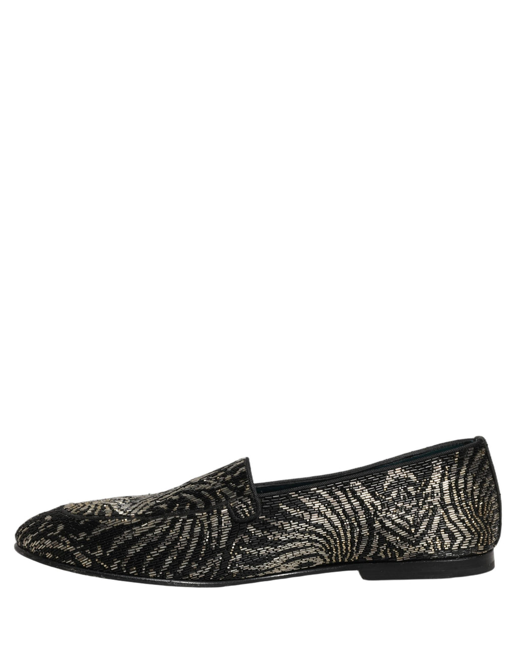 Dolce & Gabbana Schwarze Loafer mit silbernen Verzierungen