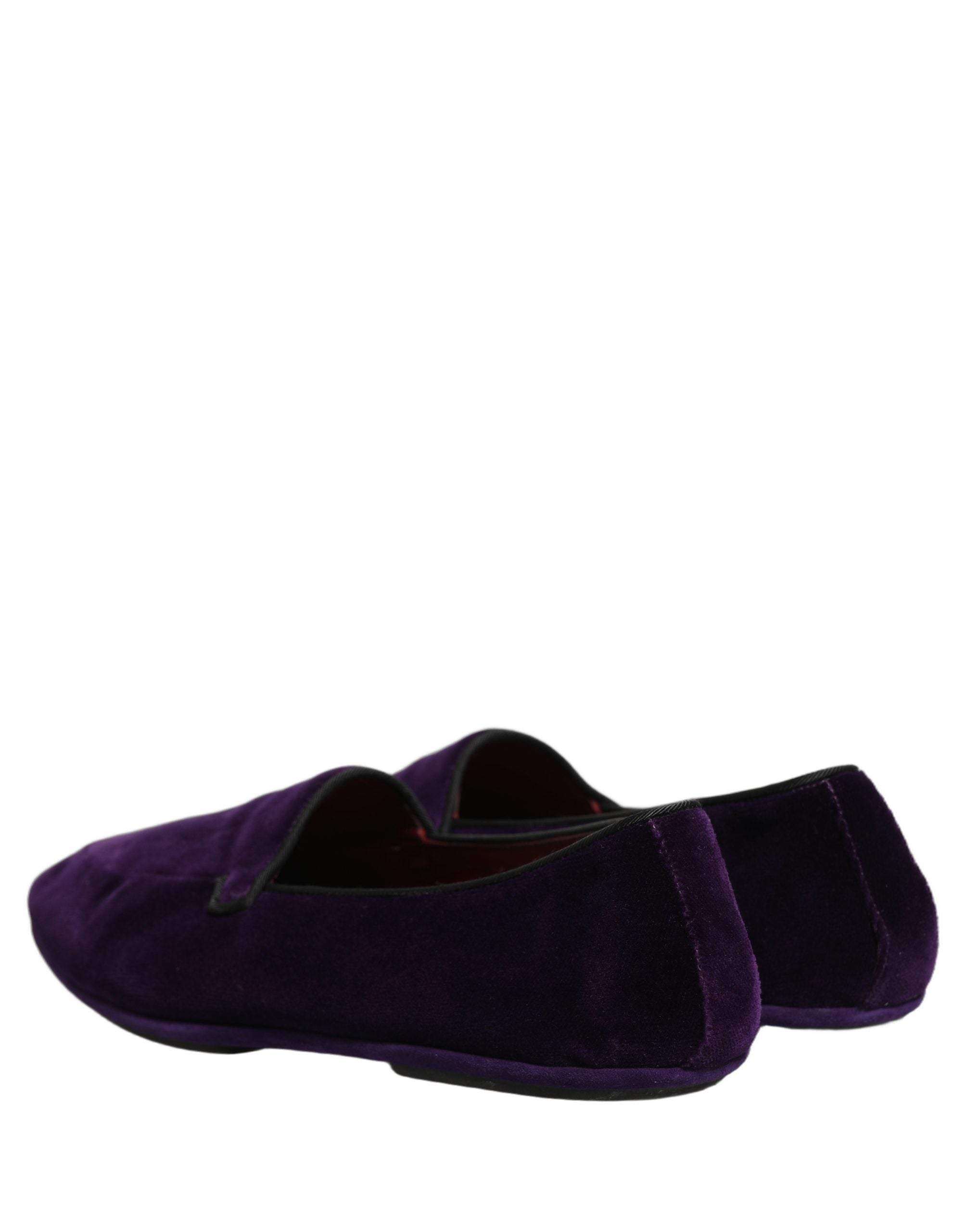 Dolce & Gabbana Violette Samt Loafer-Slipper für Herren