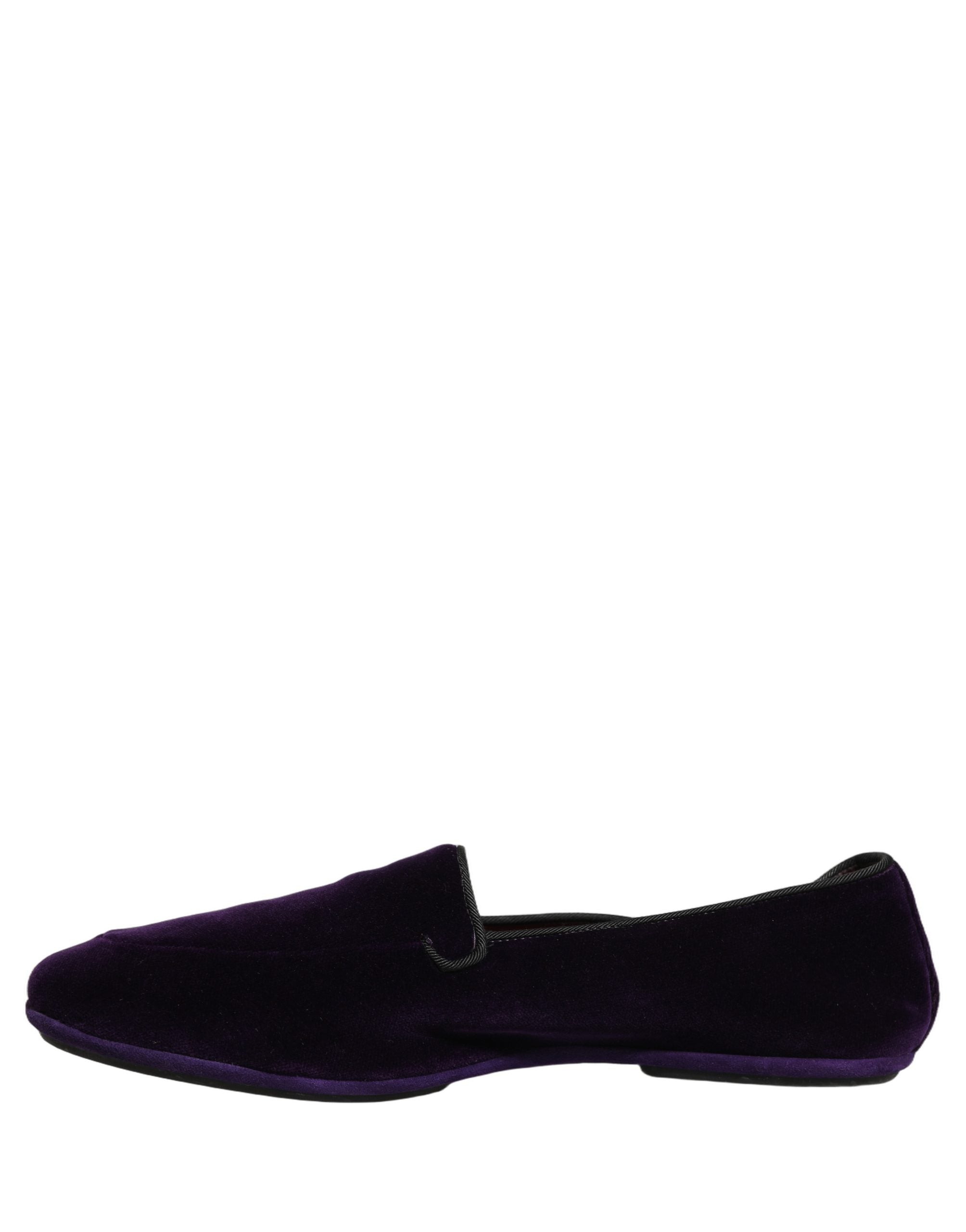 Dolce & Gabbana Violette Samt Loafer-Slipper für Herren