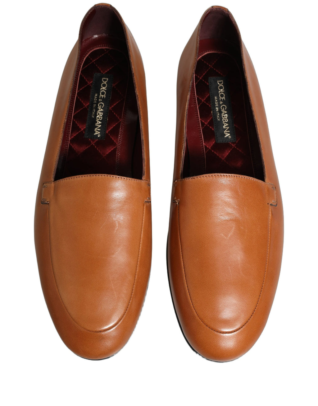 Dolce & Gabbana Braune Leder Loafer mit Logo für Herren