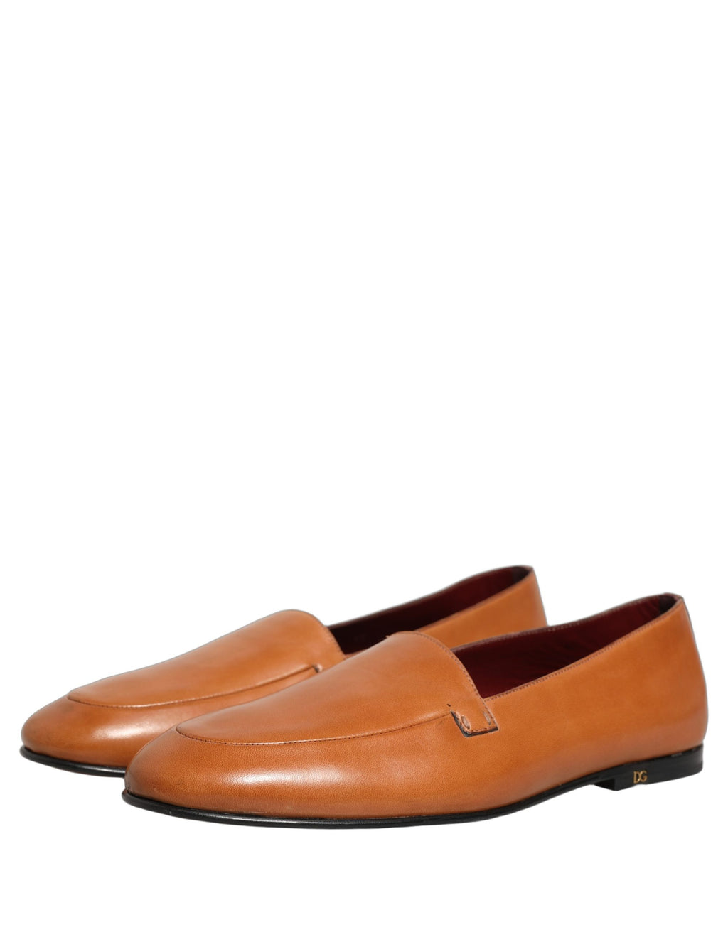 Dolce & Gabbana Braune Leder Loafer mit Logo für Herren