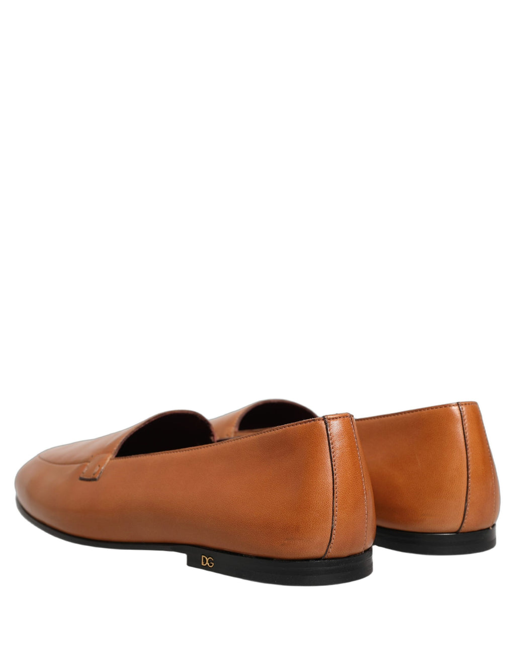 Dolce & Gabbana Braune Leder Loafer mit Logo für Herren