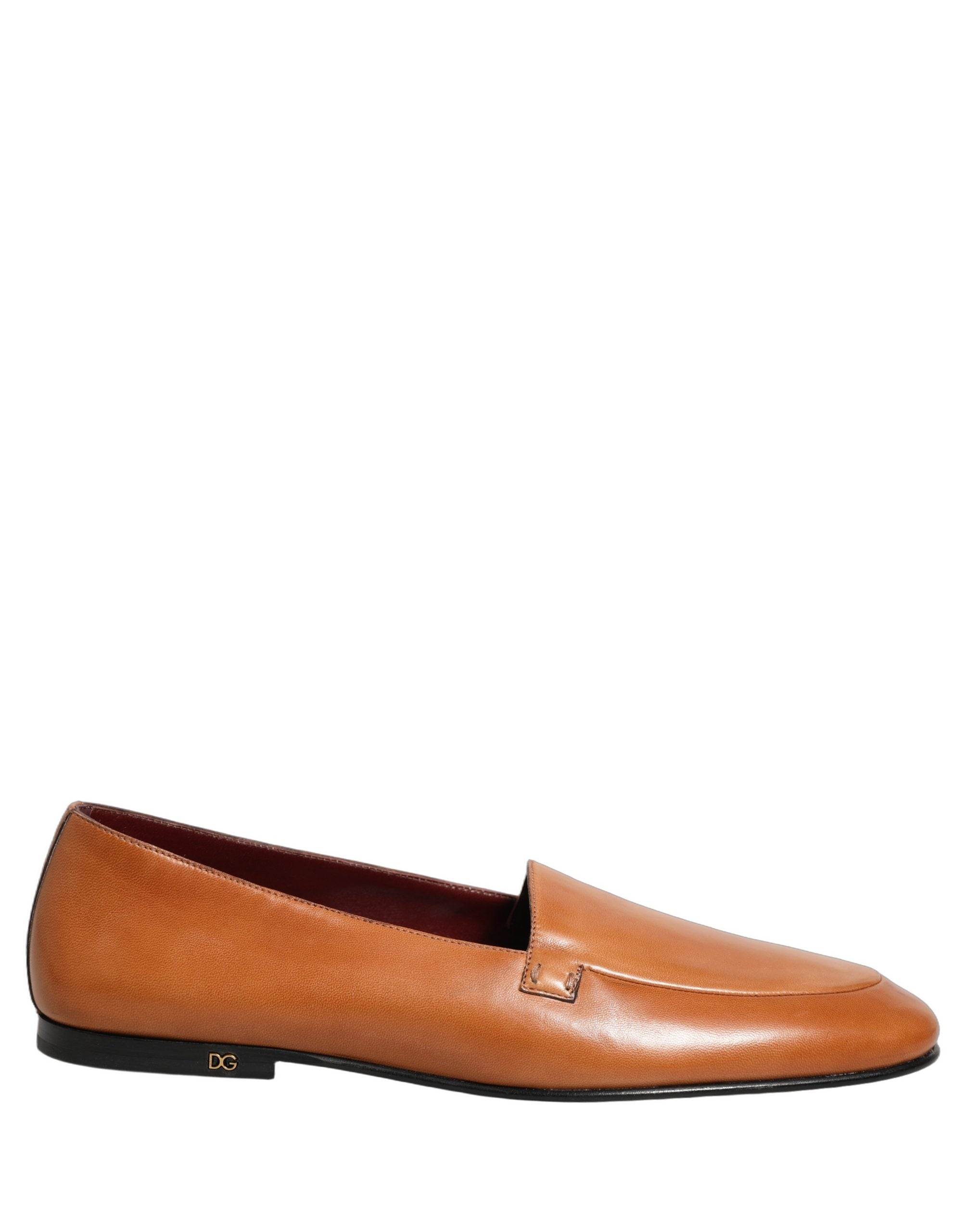 Dolce & Gabbana Braune Leder Loafer mit Logo für Herren