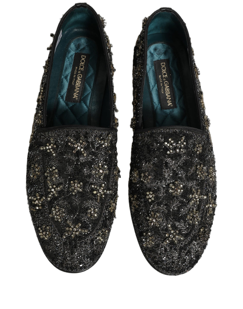 Dolce & Gabbana Schwarze Loafer mit Strassbesatz