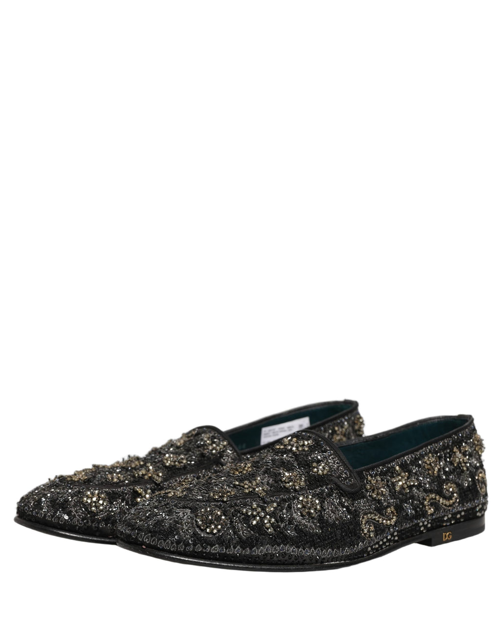 Dolce & Gabbana Schwarze Loafer mit Strassbesatz