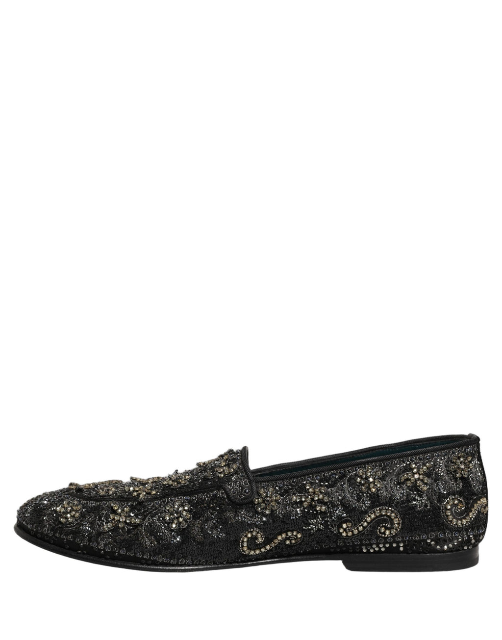 Dolce & Gabbana Schwarze Loafer mit Strassbesatz