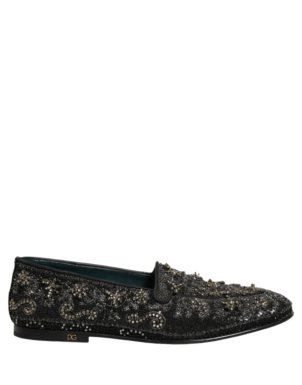 Dolce & Gabbana Schwarze Loafer mit Strassbesatz