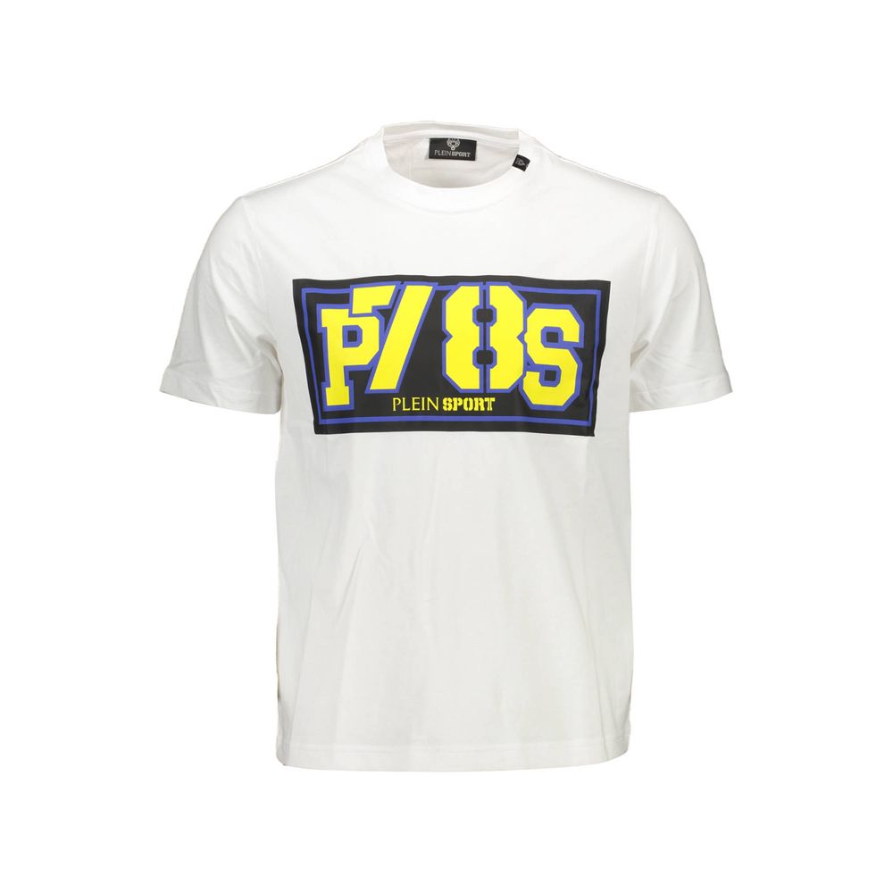 Plein Sport Bianco Baumwoll-T-Shirt für Herren