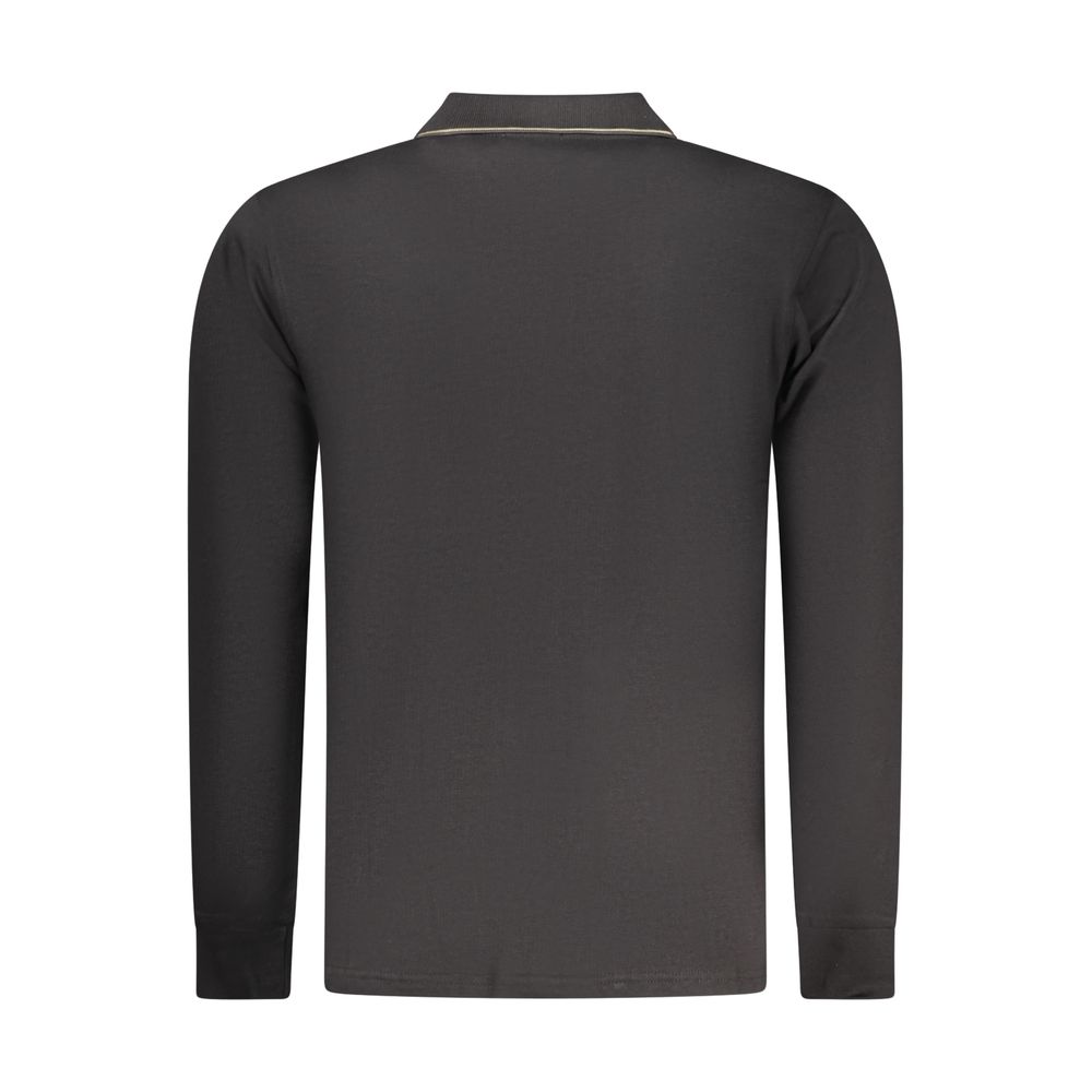 Coveri Moving Schwarzes Herren-Poloshirt aus Baumwolle