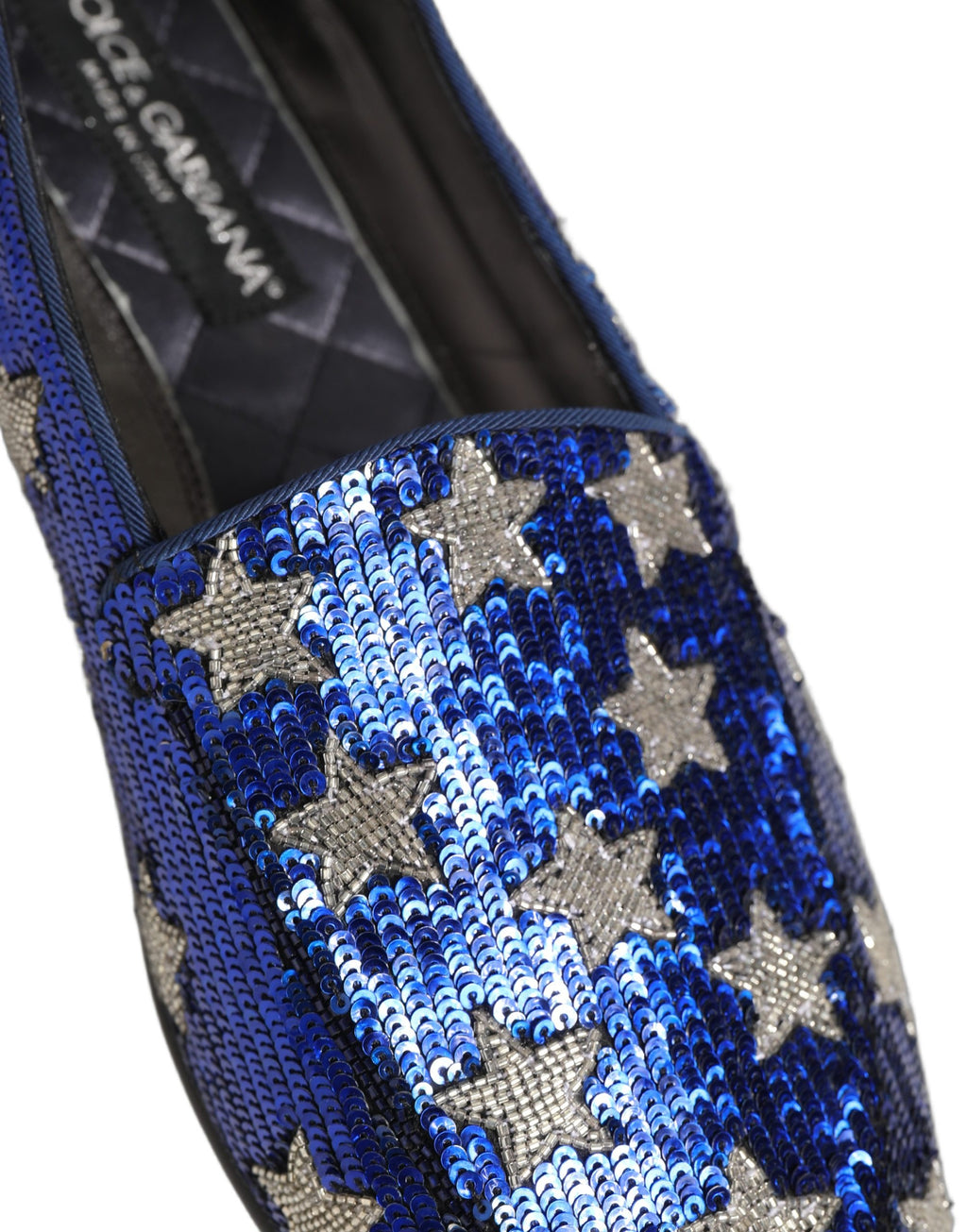 Dolce & Gabbana Multicolor Flag Sequin Dress Loafers Shoes