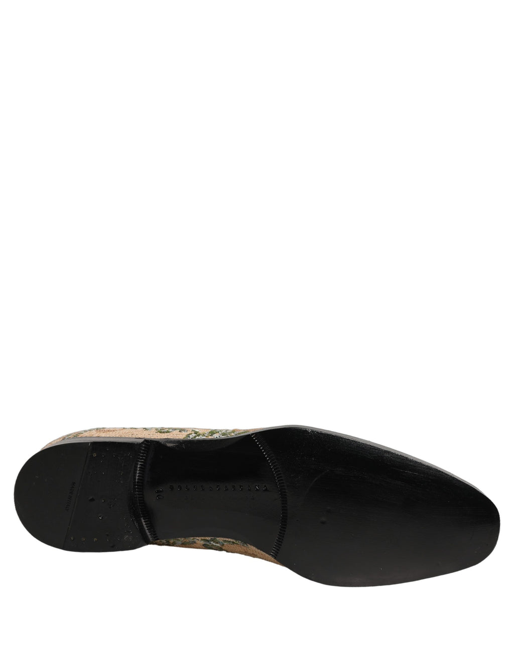 Dolce & Gabbana Beige Loafers mit Paillettenstickerei