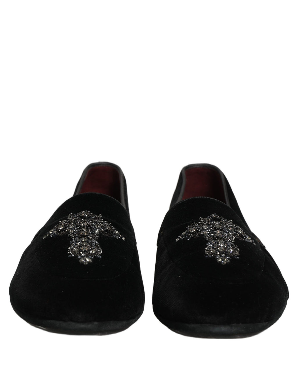 Dolce & Gabbana Schwarze Mokassins aus Wildleder mit Verzierungen