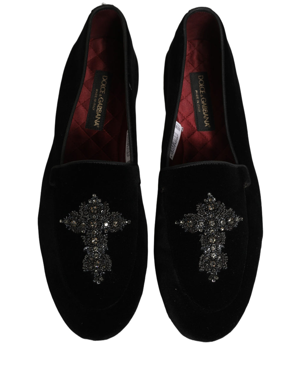 Dolce & Gabbana Schwarze Mokassins aus Wildleder mit Verzierungen