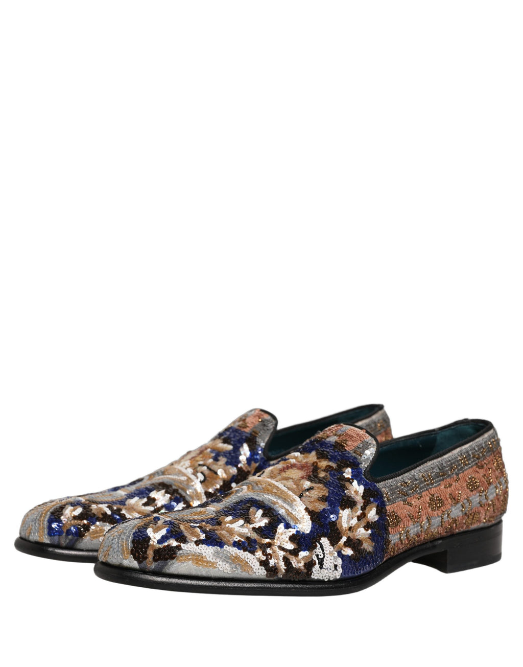 Dolce & Gabbana Multicolor bestickte Loafer mit Pailletten