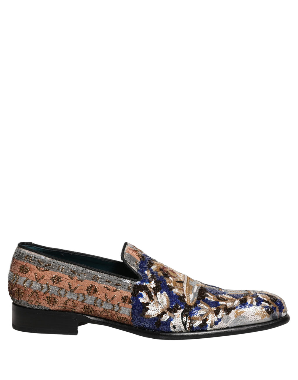 Dolce & Gabbana Multicolor bestickte Loafer mit Pailletten