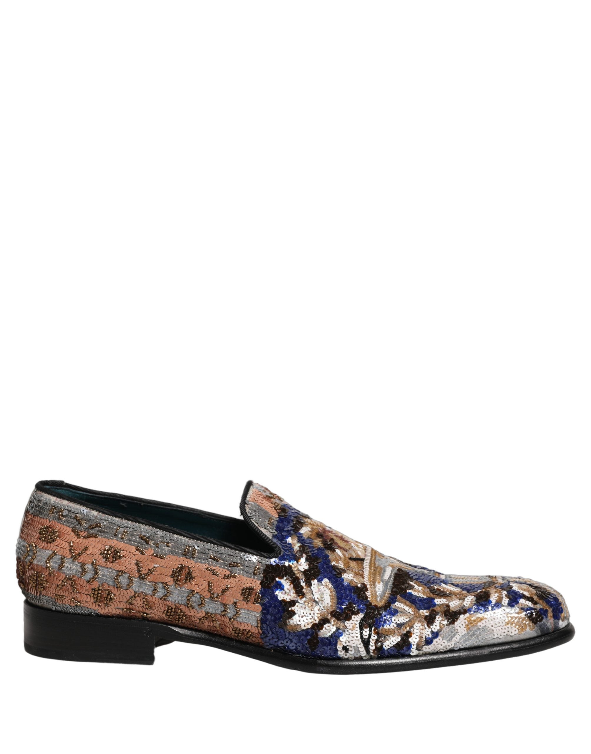 Dolce & Gabbana Multicolor bestickte Loafer mit Pailletten