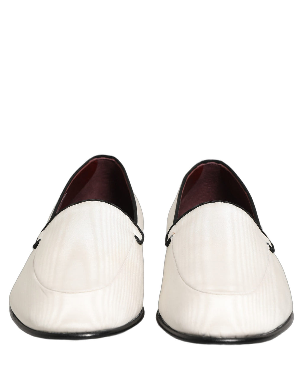 Dolce & Gabbana Weiße Samt-Slipper für Herren, Loafer-Schuhe