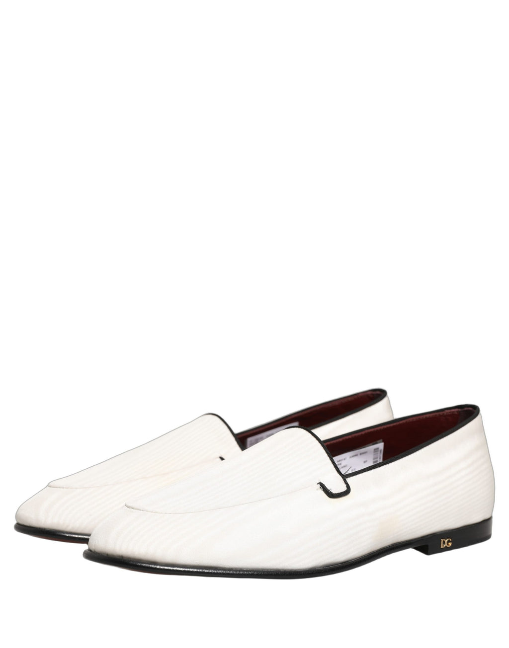 Dolce & Gabbana Weiße Samt-Slipper für Herren, Loafer-Schuhe