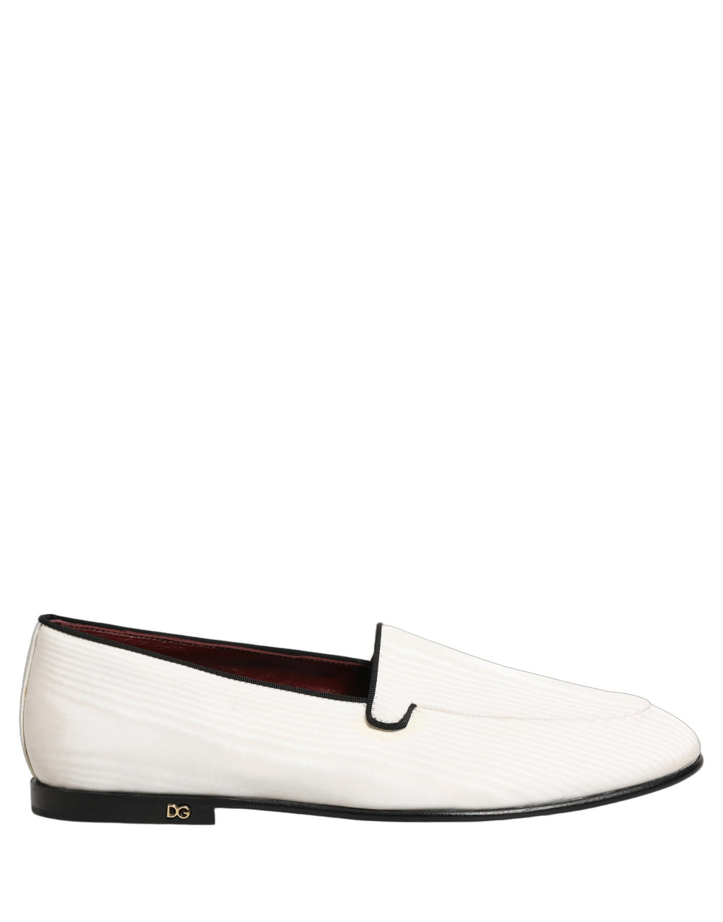 Dolce & Gabbana Weiße Samt-Slipper für Herren, Loafer-Schuhe