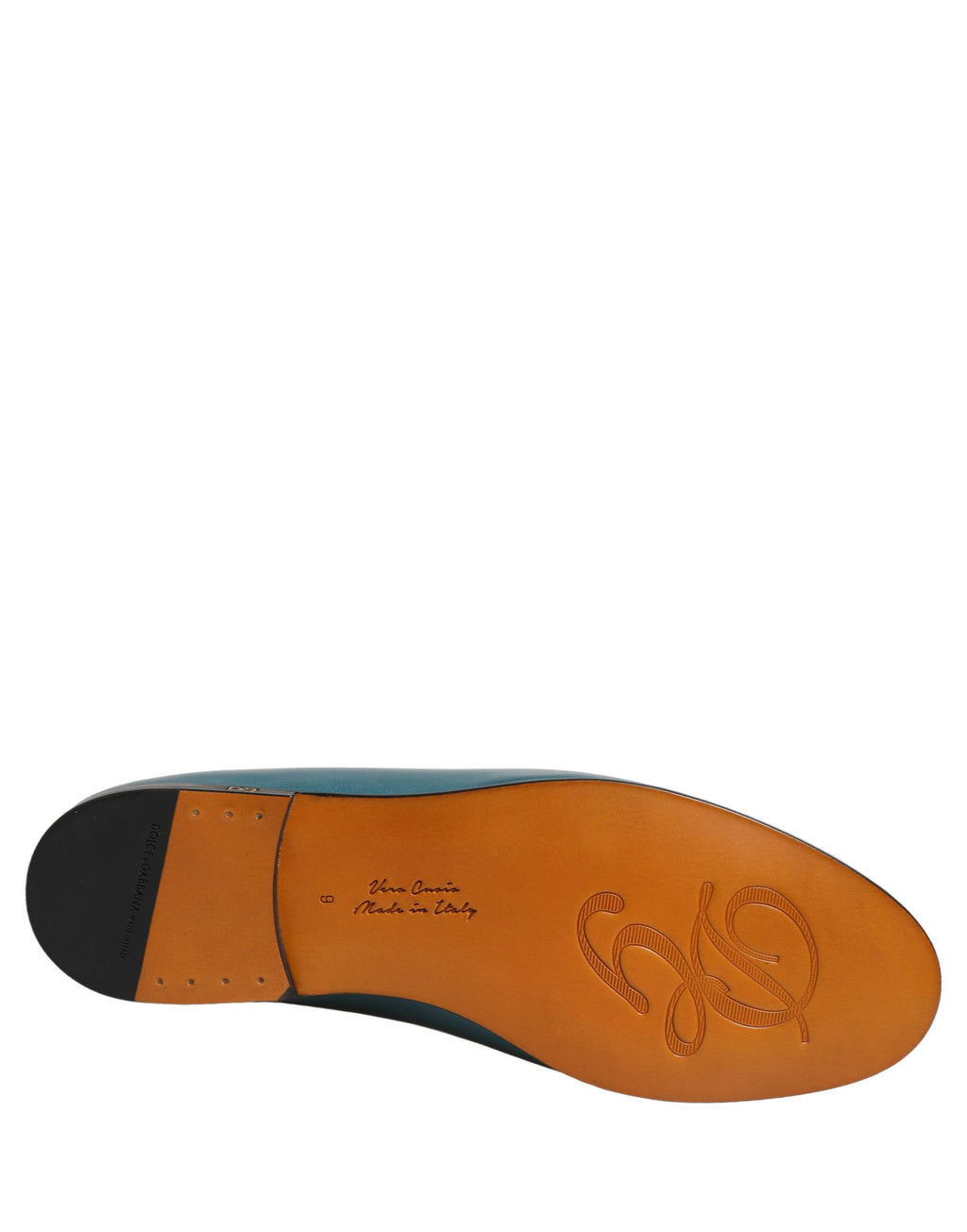 Dolce & Gabbana Blaue Leder Loafer mit Logo für Herren